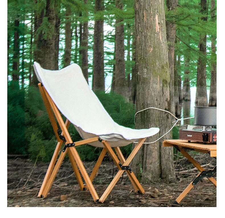 Sommerfugl grillstol fold bænk chaise lærred skammel fritid træ ins stol camping stol udendørs strand stol