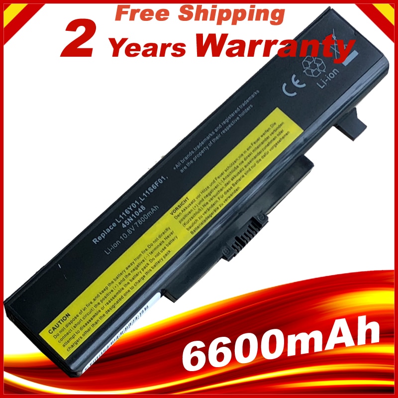 6600mAh 9 celdas de batería del ordenador portátil para LENOVO G580 Z380 Z380AM Y480 G480 V480 Y580 G580AM L11S6Y01 L11L6Y01