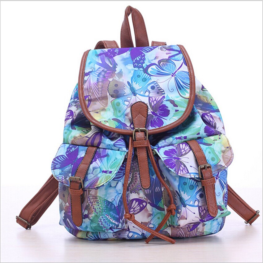Mode Vrouwen Rugzak Canvas Afdrukken Rugzakken Bloemen Schooltassen Voor Tieners Meisjes Reizen Rugzak Sac A Dos Bolsas Mochilas