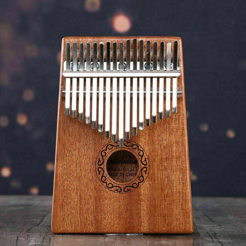 17 clave Piano de pulgar Kalimba de de madera de caoba cuerpo instrumento Musical con libro de Aprendizaje Ajuste martillo Unisex calimba