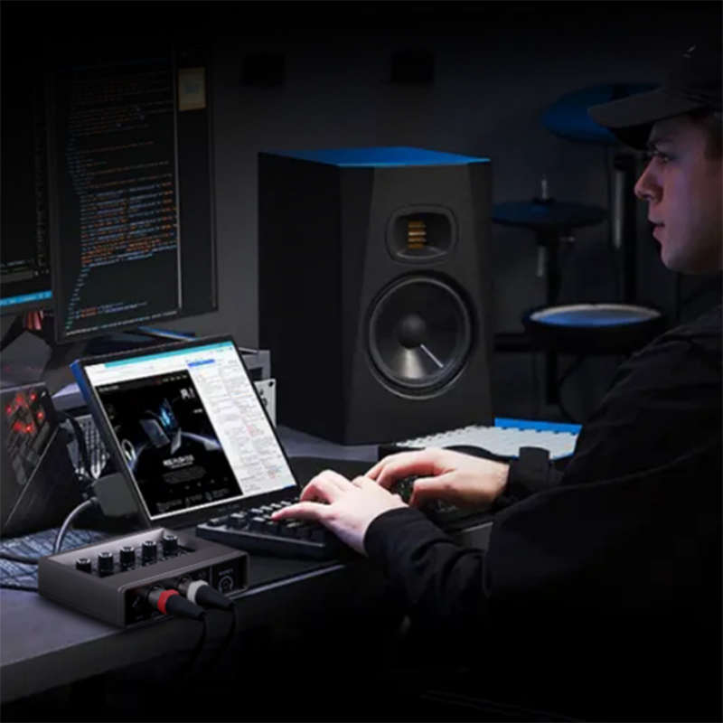Teyun q -16 audio geluidskaart met elektrische gitaar monitor voor live opnames en uitzendingen, geschikt voor zang, computer en pc-studio.