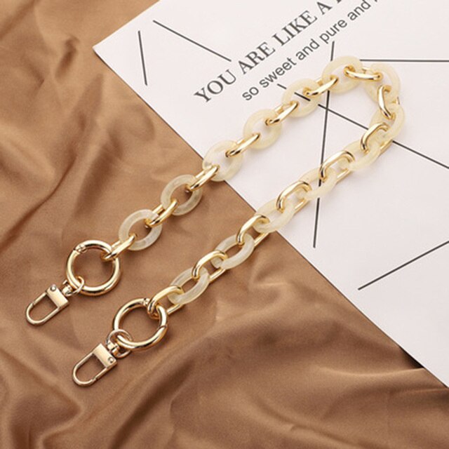 40/60cm Acrylic Bag Chain Bag Strap Removable Bag Accessories Women's Resin Chain Chain Of Bags Purse Chain Fishbone Chain: 6-40cm