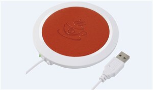 Usb silikone varme varmere elektrisk isolering coaster kop varm varmemåtte til krus baby mælk varmere: Orange