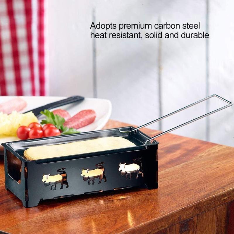 Schweizisk ostepande mini non-stick bagepande med lysestage sæt smør ost bagepande bbq ostebræt ovn smelter