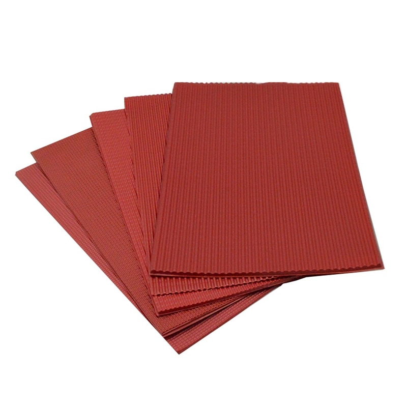 5Pcs/Lot Scale Model Building Material Pvc Sheet Tile Roofs in Size 210X300Mm for Architecture Layout: Default Title