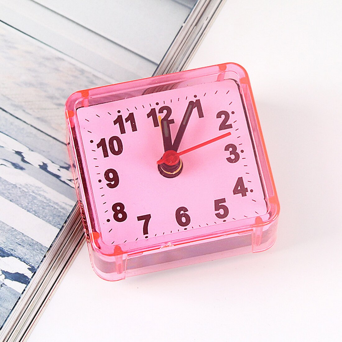 Portable Alarm Clock Square Small Bed Compact Travel Beep Alarm Clock Cute Cute Student Small Clock
