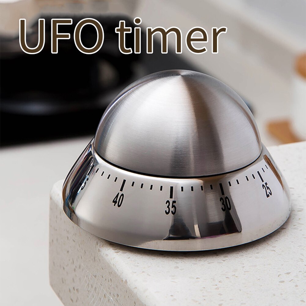 Stainless Steel Timer Home Mechanical Alarm Clock Countdown Time Reminder Family Kids Yoga Office Workout Home Timer