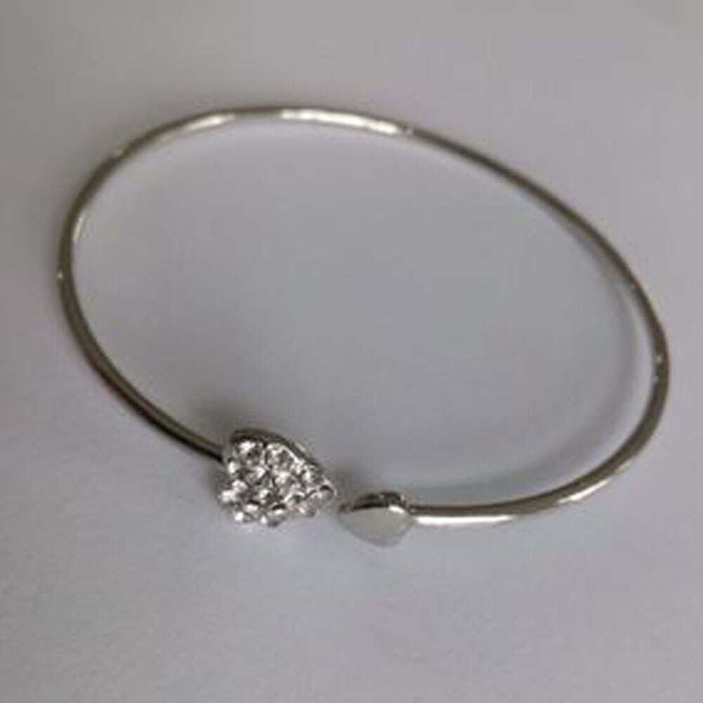 Trendy Sieraden Dubbele Perzik Hart Liefde Crystal Opening Armbanden Voor Vrouwen Pulseira Feminina