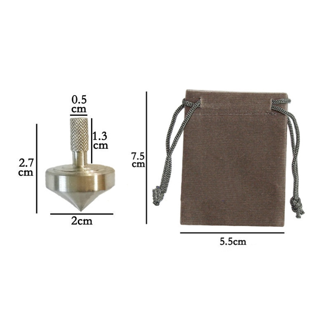 1Pcs Mini Metal Gyro Grote Nauwkeurige Zilveren Tol Movie Totem Print Tol Automatische Flip Gyro