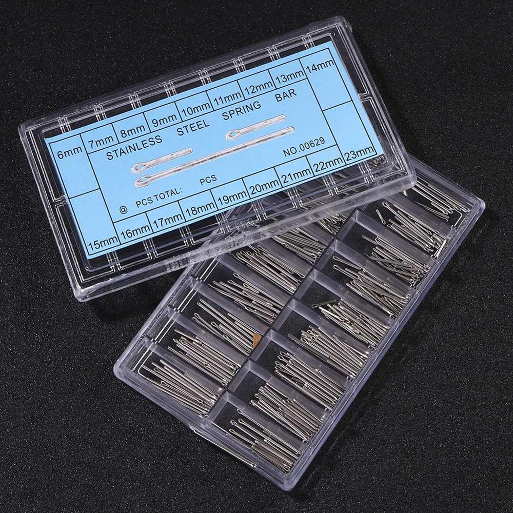 360pcs 8 to 25mm Watch Band Spring Bars Strap Watch Bracelet Link Pins Steel Watchmaker Clock Repairing Tool Watch Repair Tool: 360pcs 02