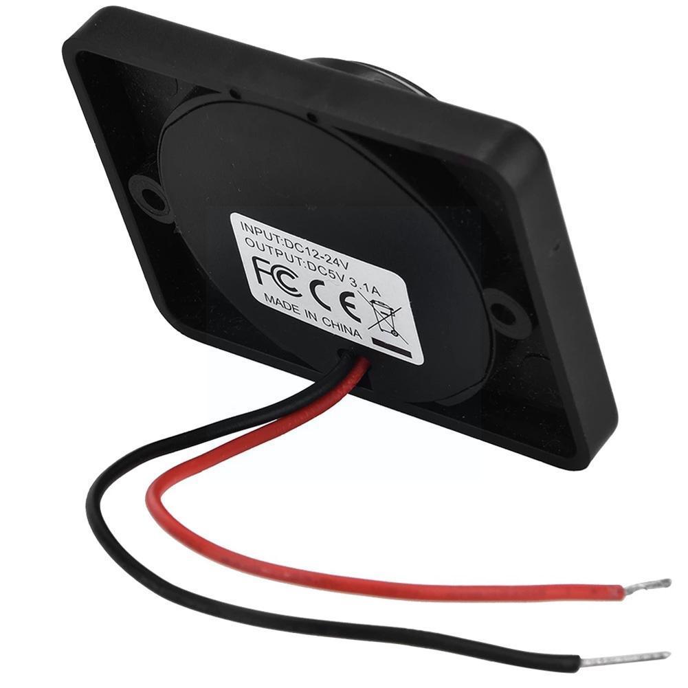 Cargador Universal de nailon para coche, accesorios impermeables de DC 12-24V 3.1A para coche, autobús, barco, Camper, caravana, USB Dual, J0I9