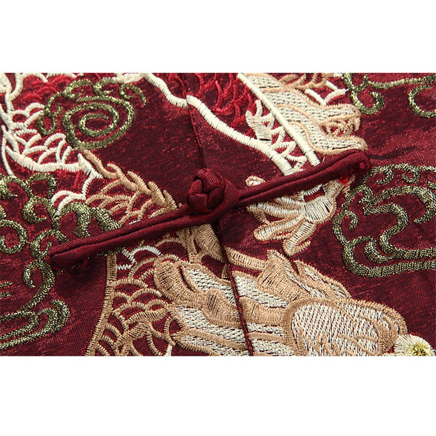 Chinese Stijl Tang Past Emboridery Dragon Hanfu Blouse Volledige Mouw Jas Traditionele Chinese Kleding Voor Mannen Jaar Kleding
