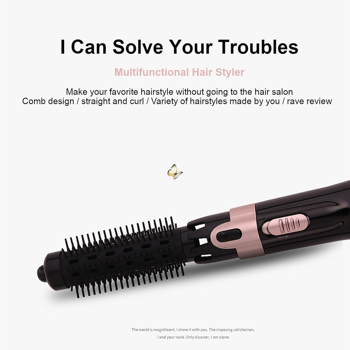 4 in 1 Hair Dryer Brush Hair Straightener Curler Comb Negative Ion Air Roller Electric Blow Hairdryer Hair Styling Tools