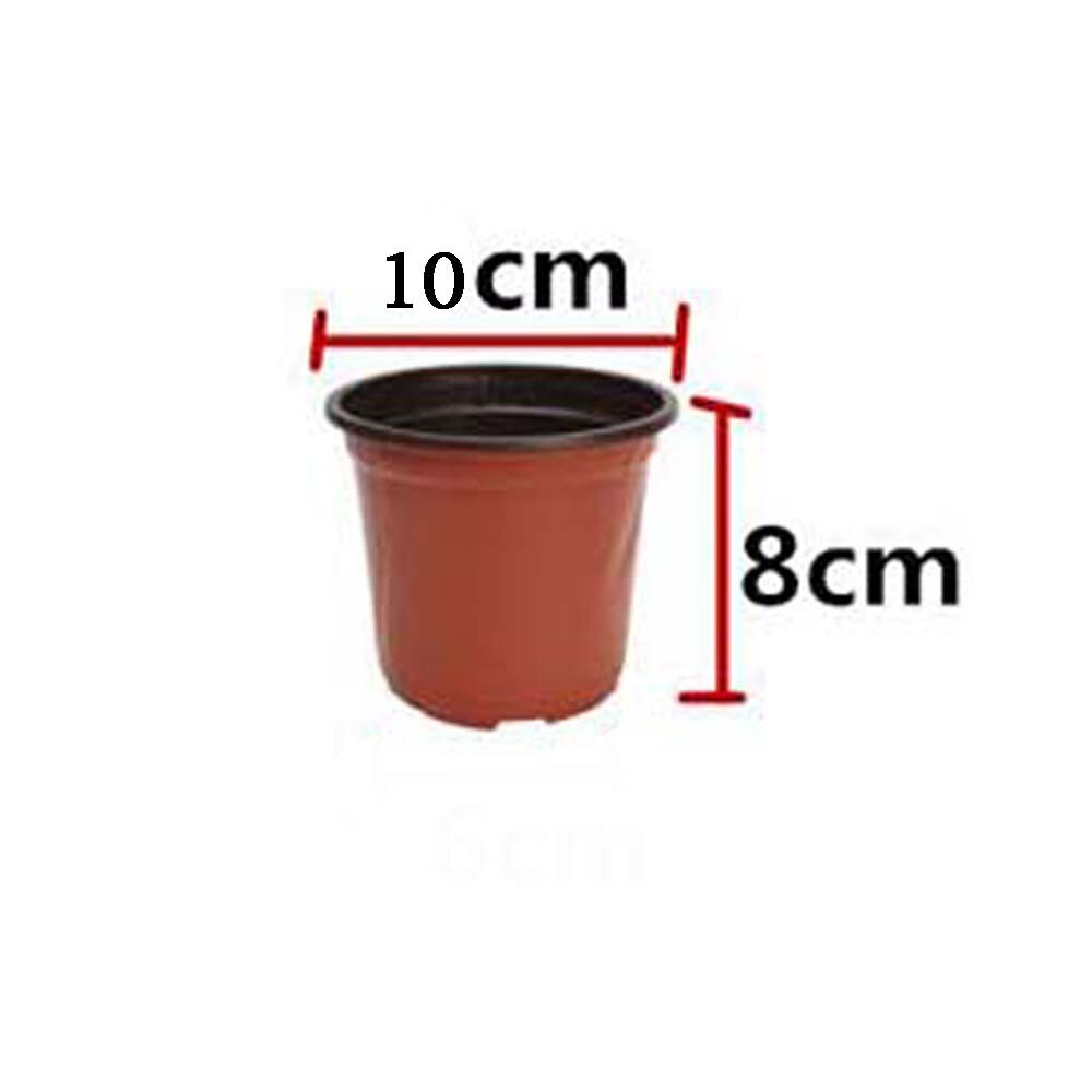 10 stk mini plante hageartikler barnehagepotter myk plast rund blomsterpotte terrakotta barnehage planter hjem dekor: 2