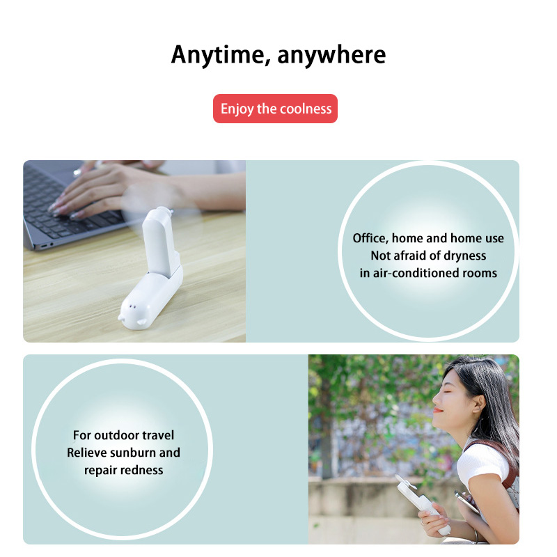 Mini Handheld Fan Small Pocket Fan USB Rechargeable Battery Fan Folding Cooling Hand Fan Mini USB Fan With Power Bank