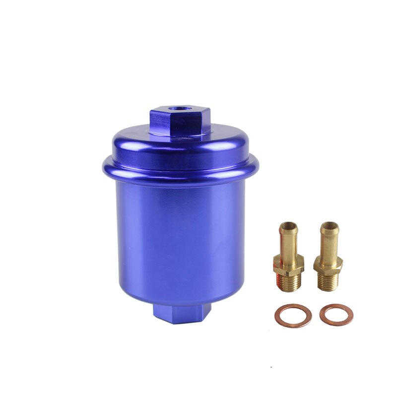 RASTP – filtre à carburant universel en aluminium, , haute Performance, filtre lavable: Blue