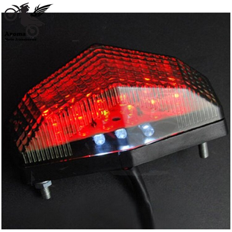Luz LED de freno para motocicleta, luz trasera universal para motocross, ATV, todoterreno, iluminación roja, piezas para moto dirt pit bike