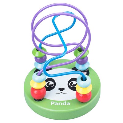 Bambini Montessori Matematica Giocattoli di Piccole Dimensioni In Legno Cerchi Bead Wire Maze Roller Coaster di Attività In Età Prescolare Bambino Apprendimento Giocattolo Educativo: panda-TJ212C