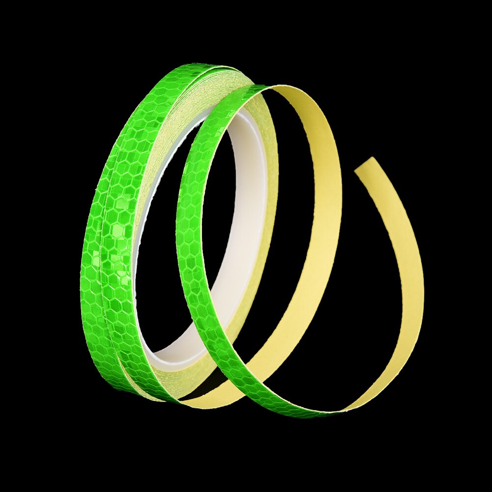 1Pc Tl MTB Fiets Reflecterende Stickers Fietsen Motorfiets Strip Decal Tape Veiligheid: green