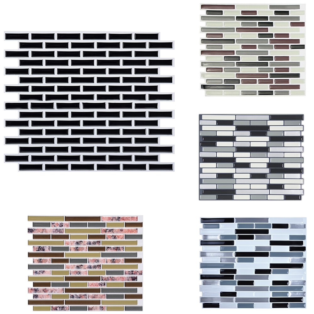 yazi 5 Sheets Peel and Stick Backsplash Tiles for Wall Kitchen 3d Mosaic Tiles Wallpaper Adhesives Mosaic Wall Sticker Paper