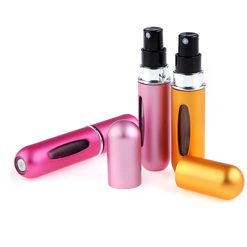 XZJJA Bodem gevulde Mini Parfum Spray Flessen Metalen Shell Spray Verstuiver Draagbare Reizen Parfum Opslag Fles Punten Bottelen
