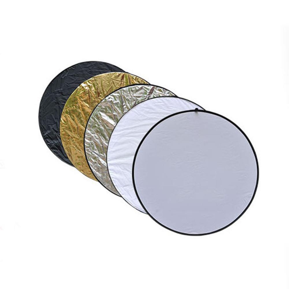 Opvouwbare Inklapbare Light Reflector Camera Accessoires Foto Ronde Inklapbare Disc Panel Reflector Diffuser: WHITE