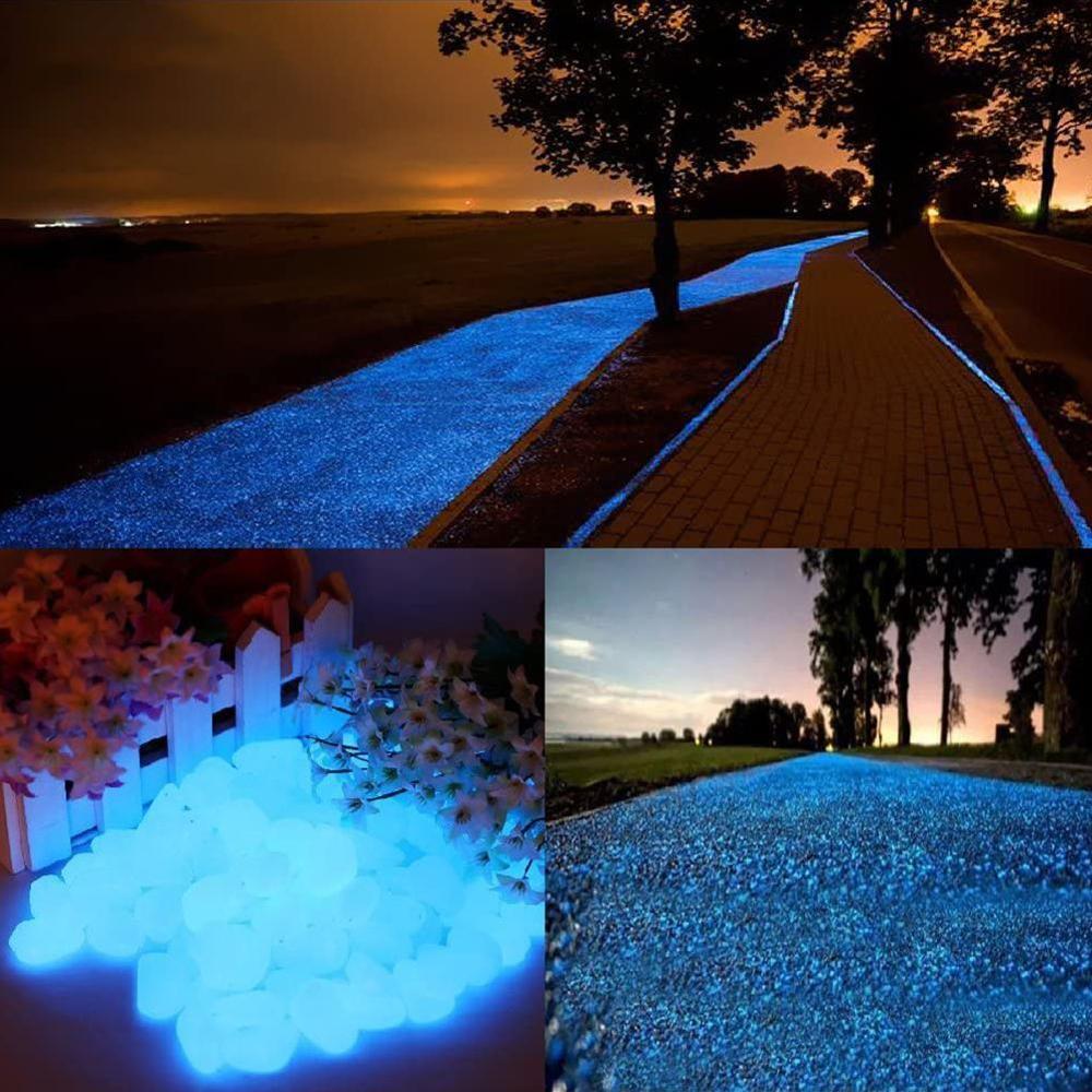 Tuindecoratie lichtgevende stenen gloeiend in het donker decoratieve kleur decoratie kiezel mix vis aquarium rotsen kiezels buiten  p5 n 6