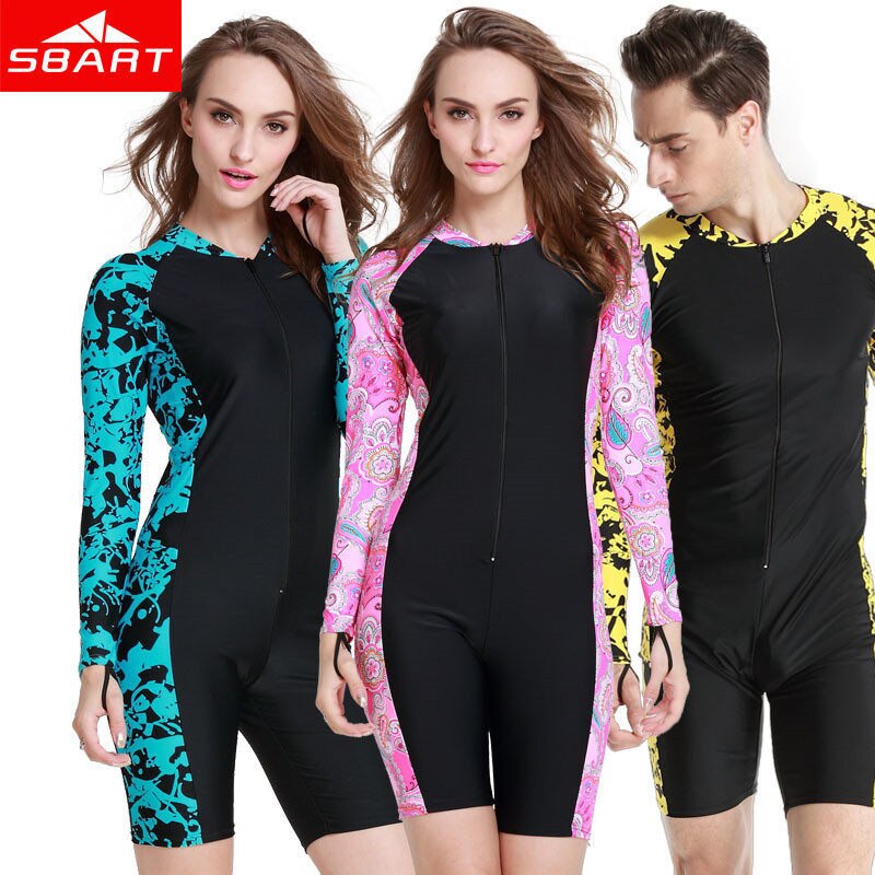 SBART 1MM trajes de baño verano Lycra Upf50 pantalones cortos de manga larga para mujeres Windsurf natación surf trajes de buceo