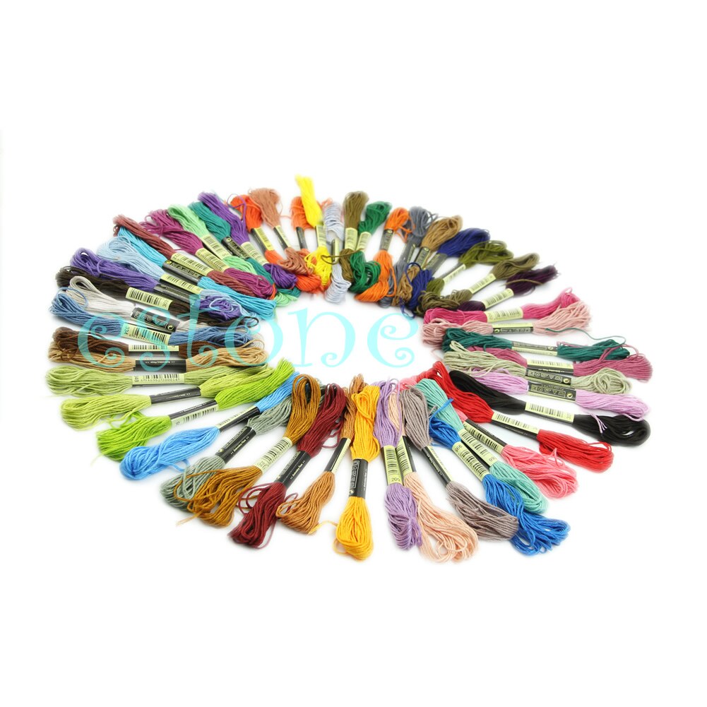 Veel 50 Katoen Cross Floss Stitch Draad Borduurwerk Naaien Strengen Multi Kleuren 62KC