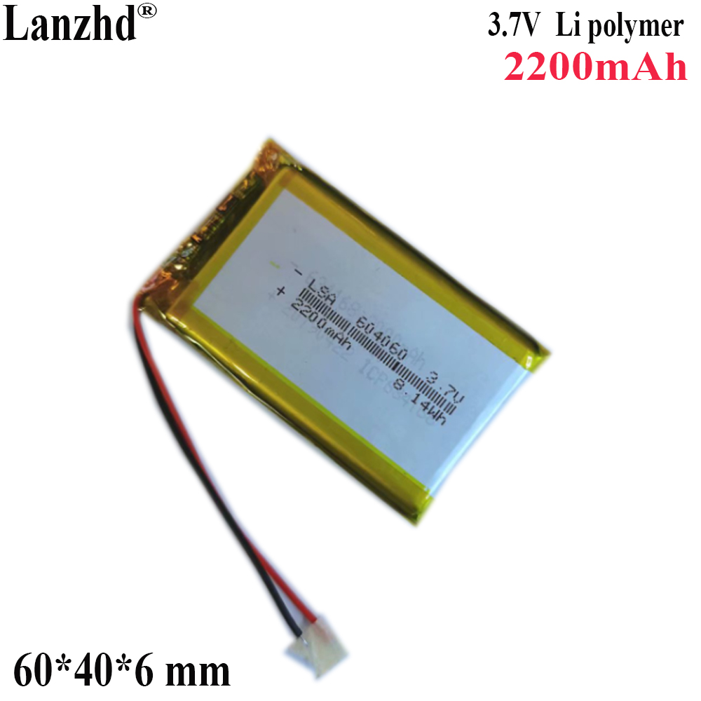 3.7V bateria litowo-polimerowa 2000mAh dla lokalizatora głośnik nawigacja GPS z Bluetooth LED głośnik Bluetooth inteligentnej odzieży 604060