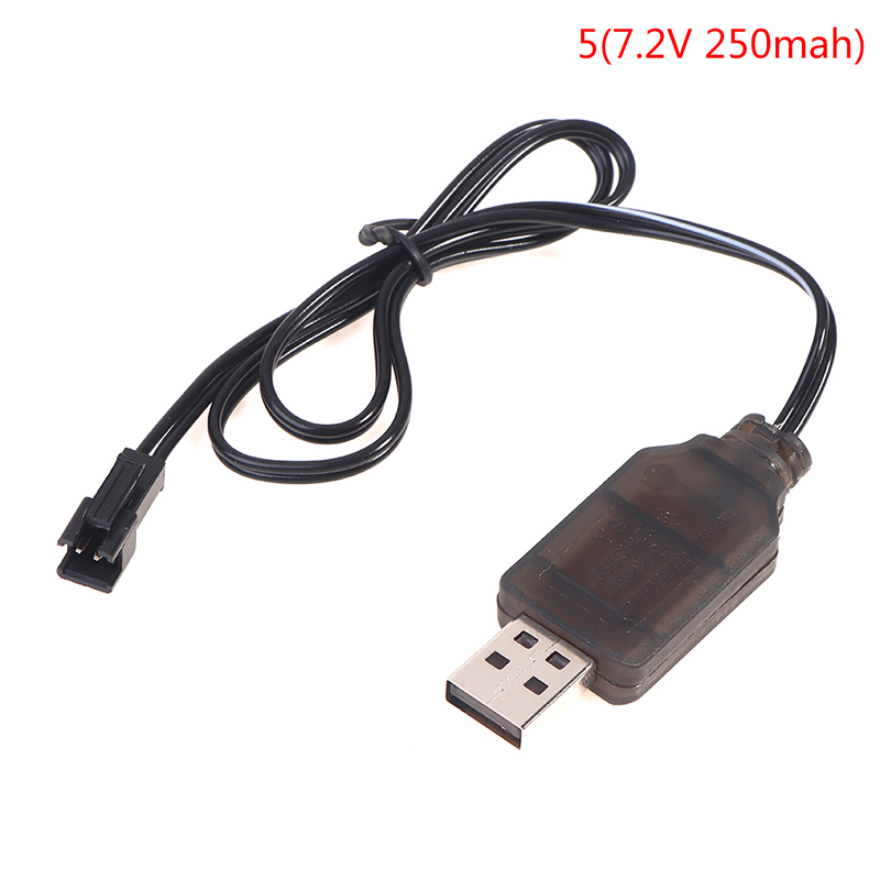 3.6-9.6V 250mA NiMh/NiCd Battery USB Charger Cable SM 2P Forward Plug Remote Control Car USB Charger Electric Toy~: green
