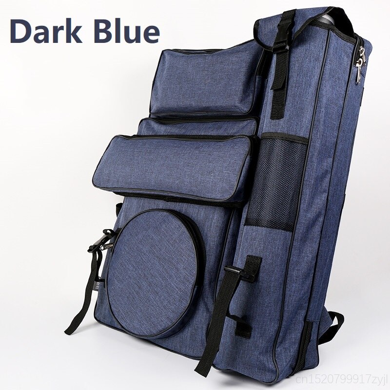 Grote Capaciteit 4K Canvas Kunstenaar Portfolio Carry Schoudertas Multifunctionele Tekentafel Tas Rugzak Tas Voor Kunst Levert: Dark Blue