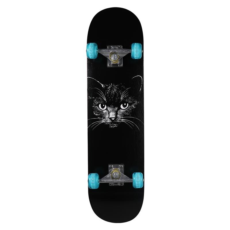 Complete Maple Wood Skateboard Longboard Decks Double Rocker Skateboard With Wheels for Teens Boys Girls Cool: as show A