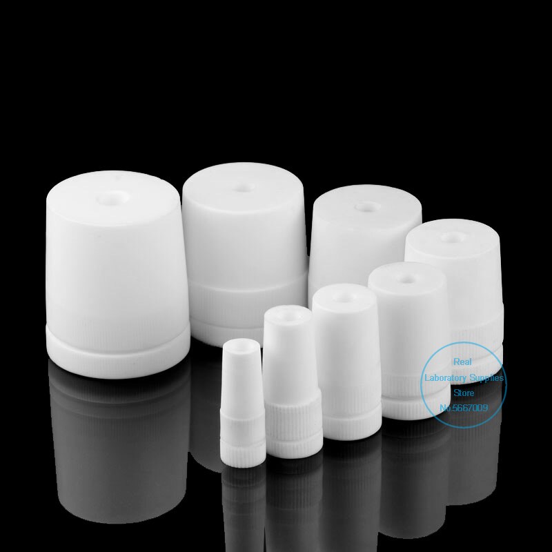 Tapón de teflón PTFE de laboratorio 14/19/24/29/34/40/45/50 # apto para varilla de estrás PTFE, tope sólido, agitador a juego