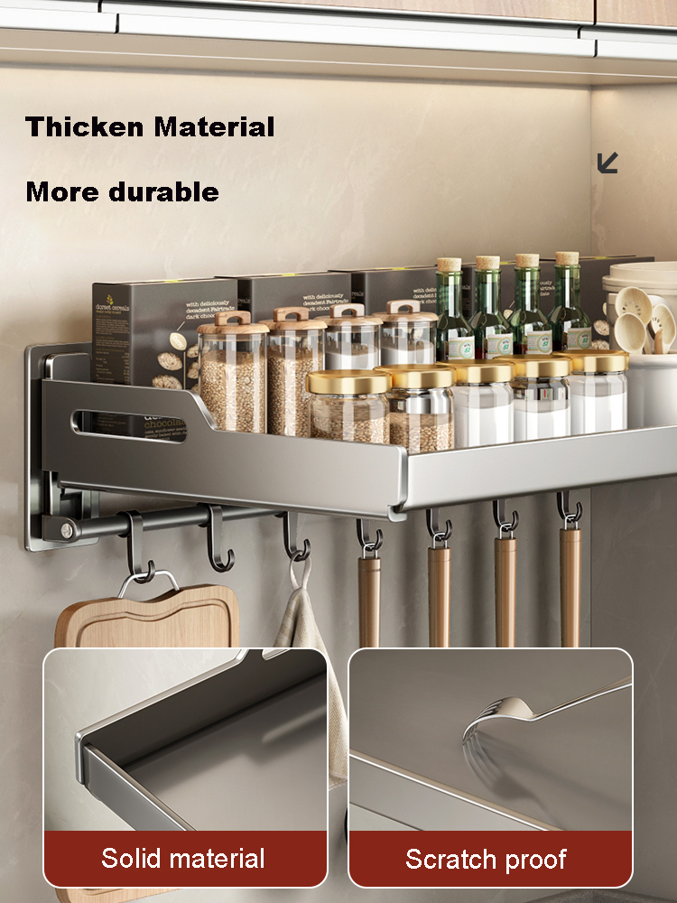 Wandmontage Keukengerei Organizer Home Kruidenrek Box Jar Schotel Droogrek Wandplanken Keuken Opslagbenodigdheden Accessoire