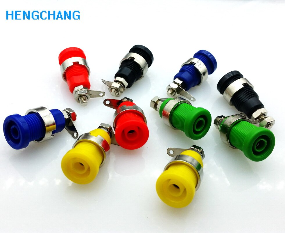 10 Pcs 4 Mm Multimeter Instrument Socket 4 Mm Bericht Banana Socket Panel Mount Test Sonde Connector