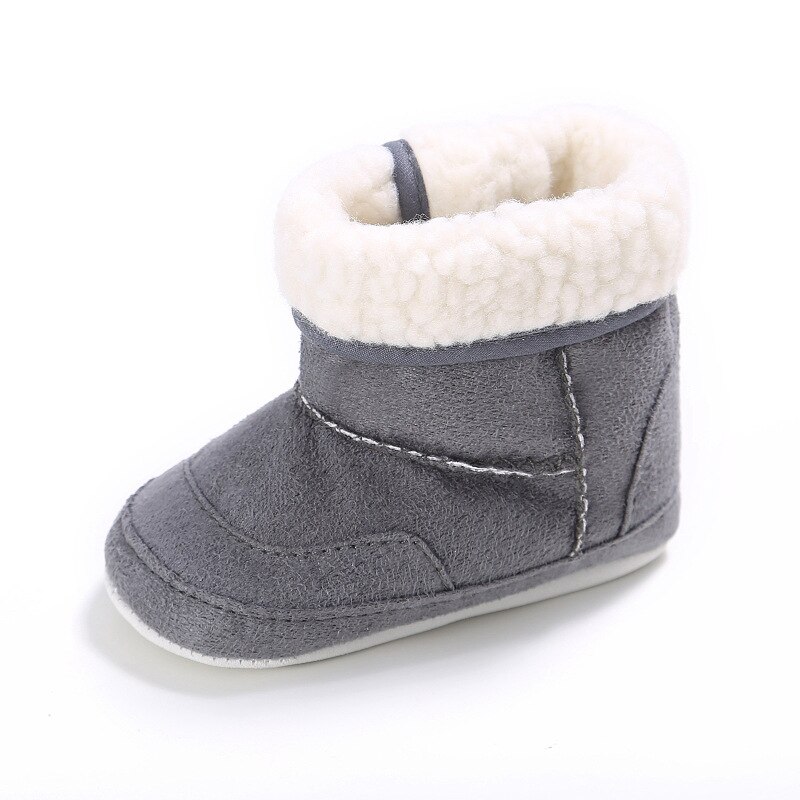 DOGEEK Neueste Baby Kleinkind Schuhe Winter 0-1 Jahre alt Mehrfarbige Schuhe Junge Mädchen Stiefel Nicht-Unterhose Unterseite warme Schnee Stiefel Baby Schuhe: grau / 7-12 Monate