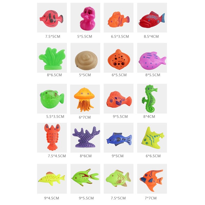 44Pcs Kids Magnetische Vissen Speelgoed Set Bad Speelgoed Bad Speelgoed, 3D Vissen Grappige Klassieke Speelgoed Voor Kinderen