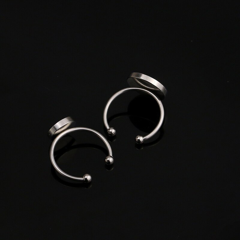 10 Stks/partij Rvs Verstelbare Lege Ring Basis Fit Dia 4/6/8/10/12 Mm cabochons Cameo Instellingen Lade Diy Sieraden Maken Ring