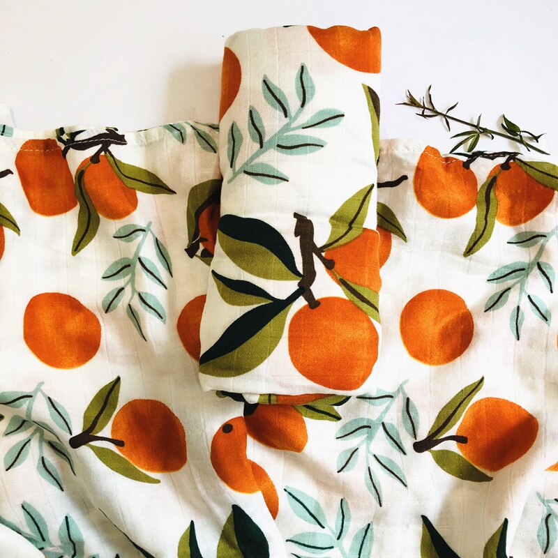 120Cm * 120Cm Enkelibb Baby Inbakeren Deken Super Mooie Kleur Baby Deken: Orange