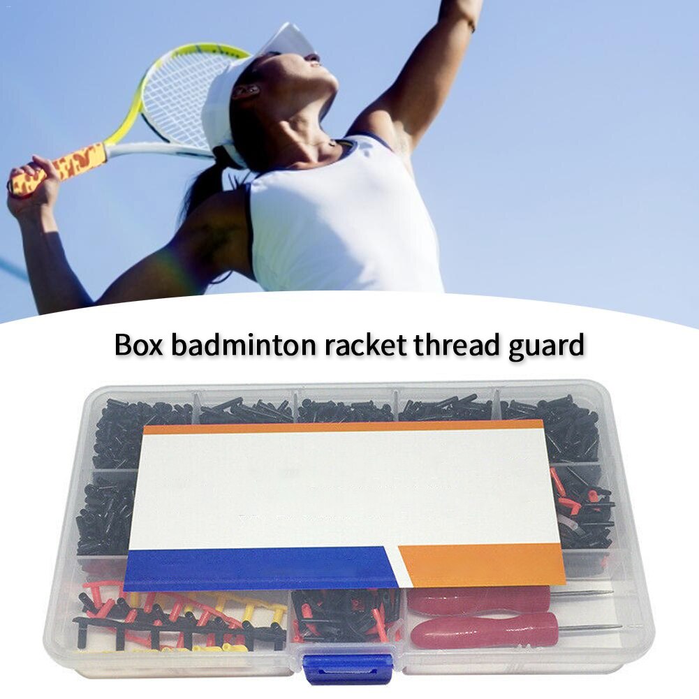 Oeillet de Badminton avec outil de cordage tube de raquette Durable sport de Tennis grand paquet ligne de raquette noir accessoires oeillet