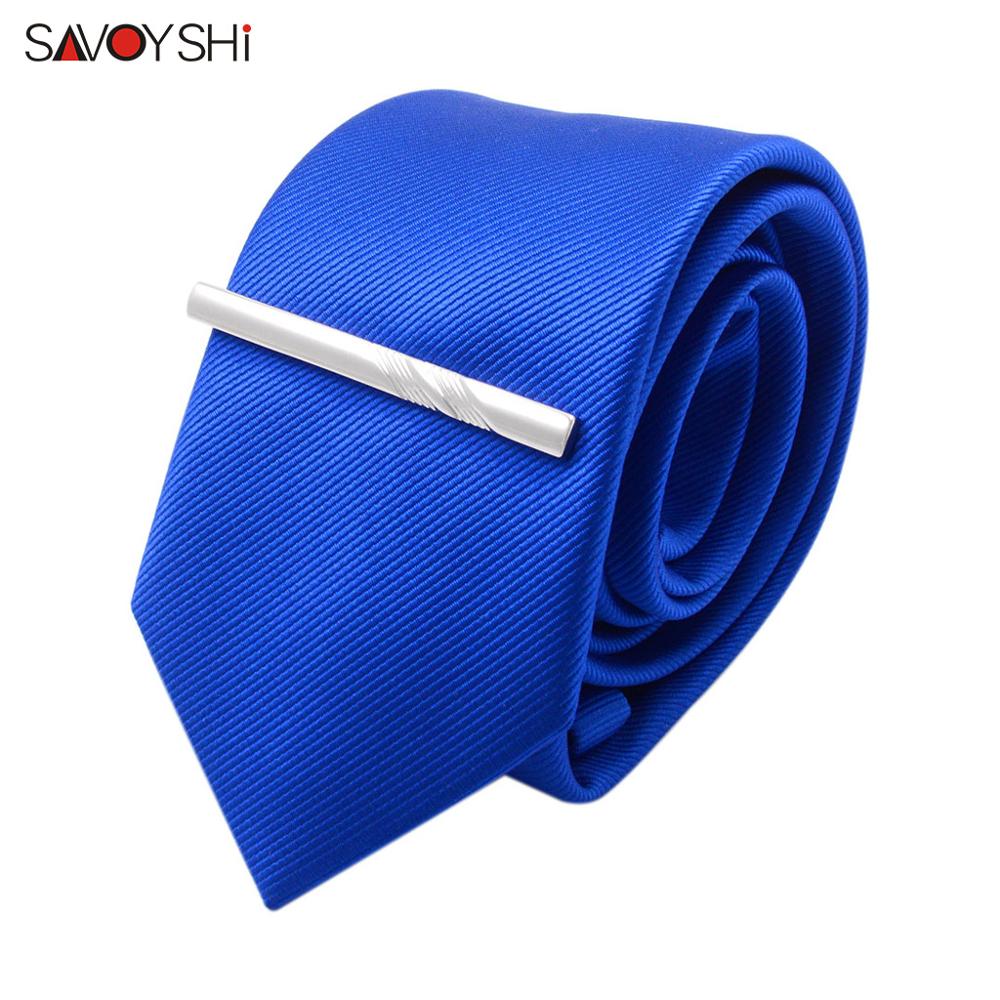 SAVOYSHI Classic Silver Color Tie Clips For Mens Business Pin Clasp Tie Bar Tie Clip Brand Men Jewelry