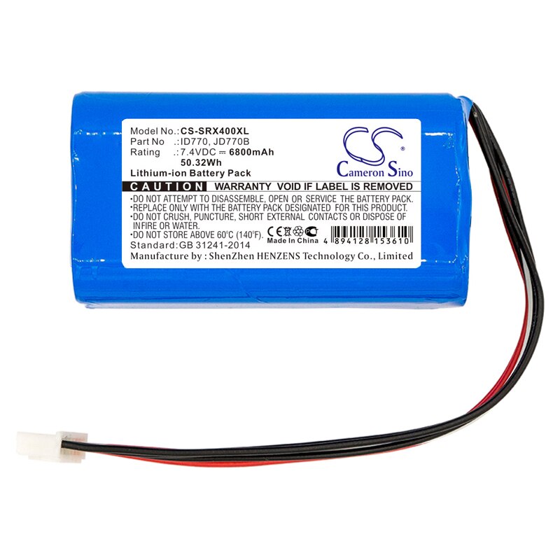 Batería de repuesto para Altavoz Bluetooth, accesorio para Sony SRS-XB40, CS-SRX400SL, 6800mAh, jd770, JD770B: CS-SRX400XL-6800mAh