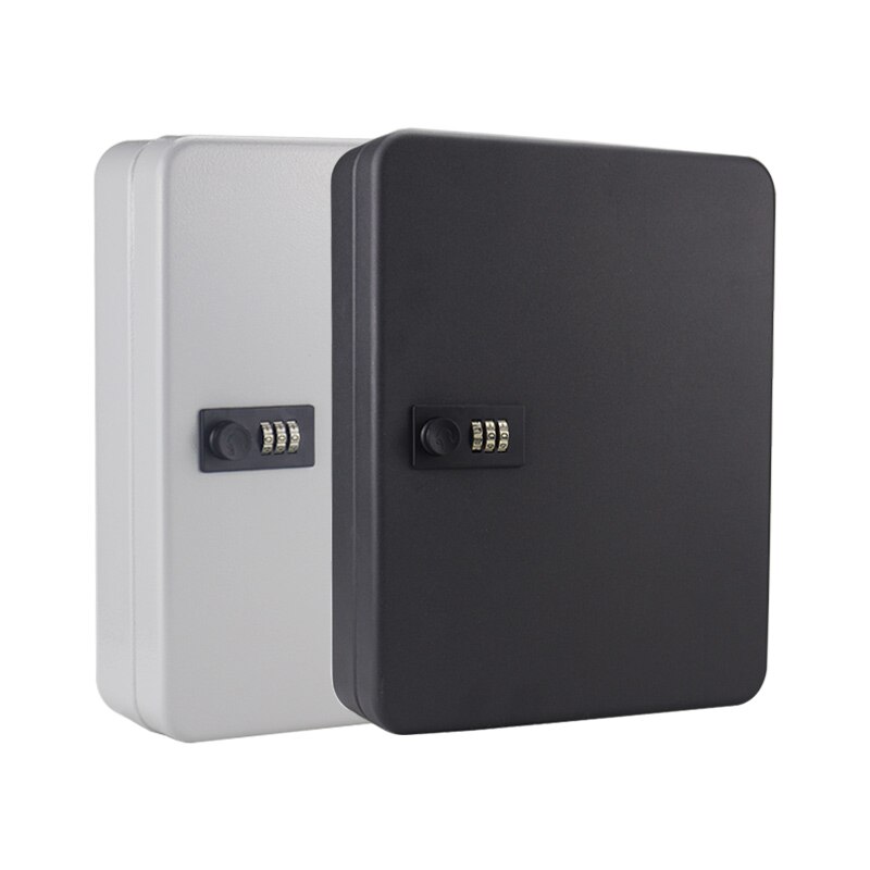 Metal 28 Keys Security Cabinet Safe Storage Box Combination/Key Lock Spare Car Keys Organizer For Home Office School Hotel