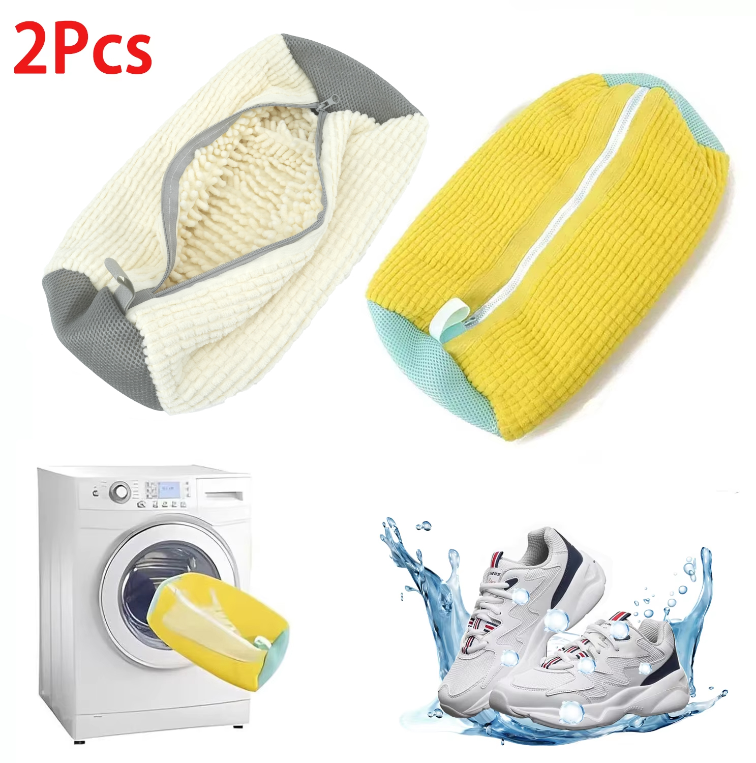 Schoenen wassen Tas Katoen Wasschoenen Beschermer Pluizige vezels Polyester Vriendelijk Anti-vervorming Schoenen Kleding Organizer