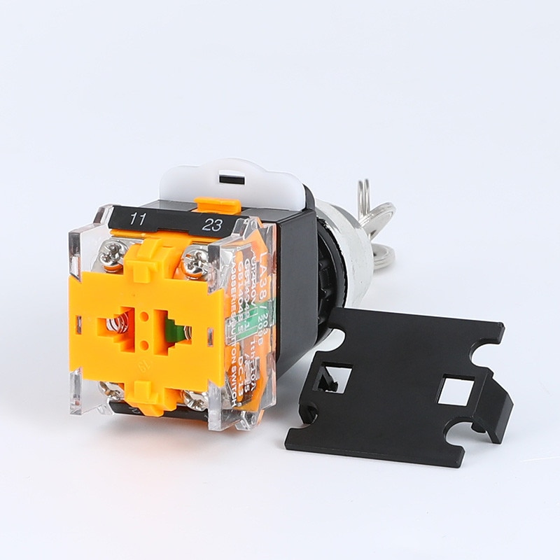 Electrical Rotary switch knob 22mm 2/3 position Selector power key switch Self-Locking 1NO 1NC LA38-11Y2 LA38-11Y3