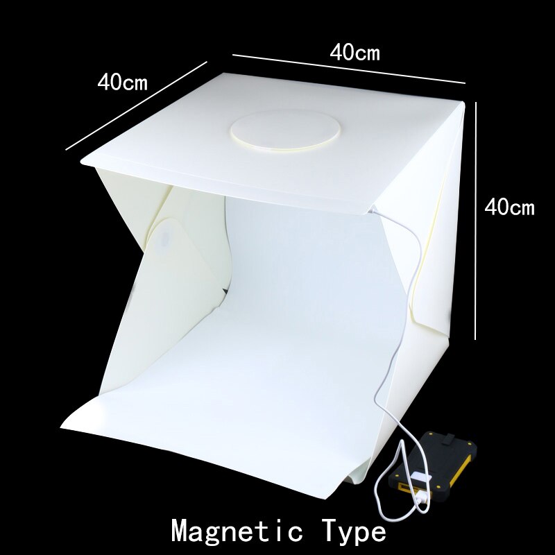 Boîte souple Diffuse de Studio pliant portatif avec la boîte de Studio de Photo de fond de photographie blanche noire de lumière LED: Standard Large