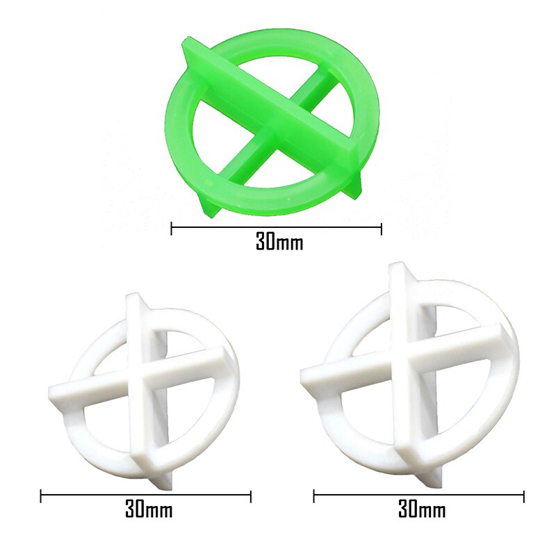 100pcs Reusable Cross Tile Leveling Alignment Wall Floor Locator Recyclable Plastic Tile Leveling System Base Spacer Top