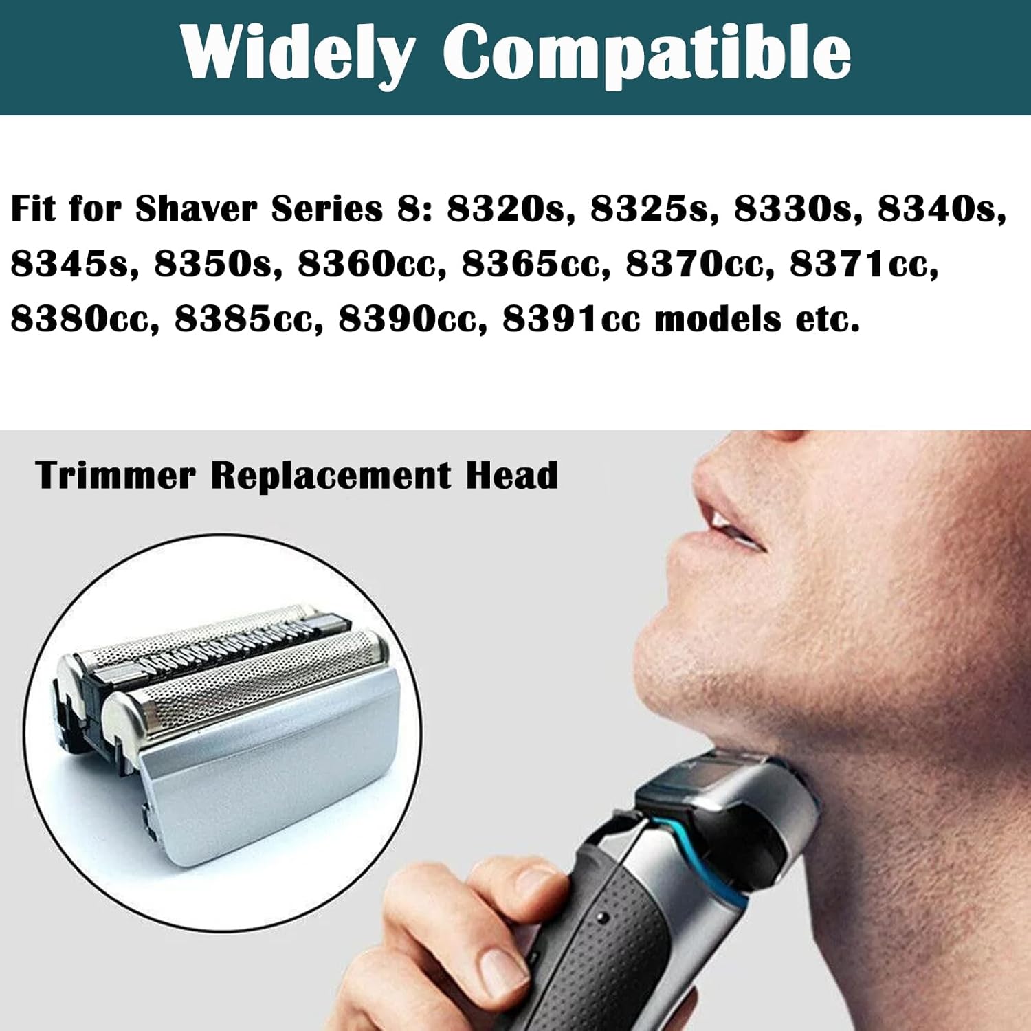 Serie 8 83M Vervangingskop Compatibel Met Braun S8 Elektrische Scheerapparaat 8320S,8325S,8330S,8340S,8350S,8345S, 8360cc,8365cc,8370cc