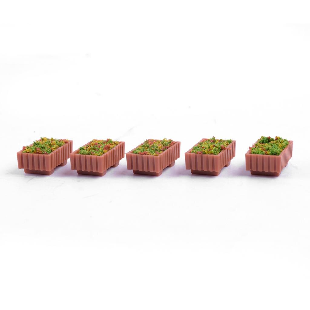 5 kpl kohtauskokoelma malli kukkapenkki kukkia puutarhapuisto 1/75 miniatyyriä puutarhamalli